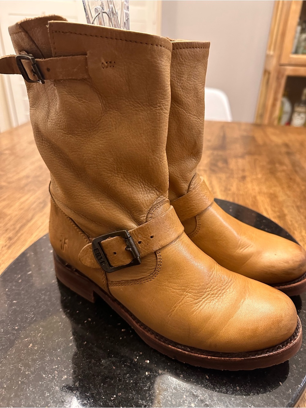 Frye Veronica Short with Buckle Mid-Calf Slouchy Boots